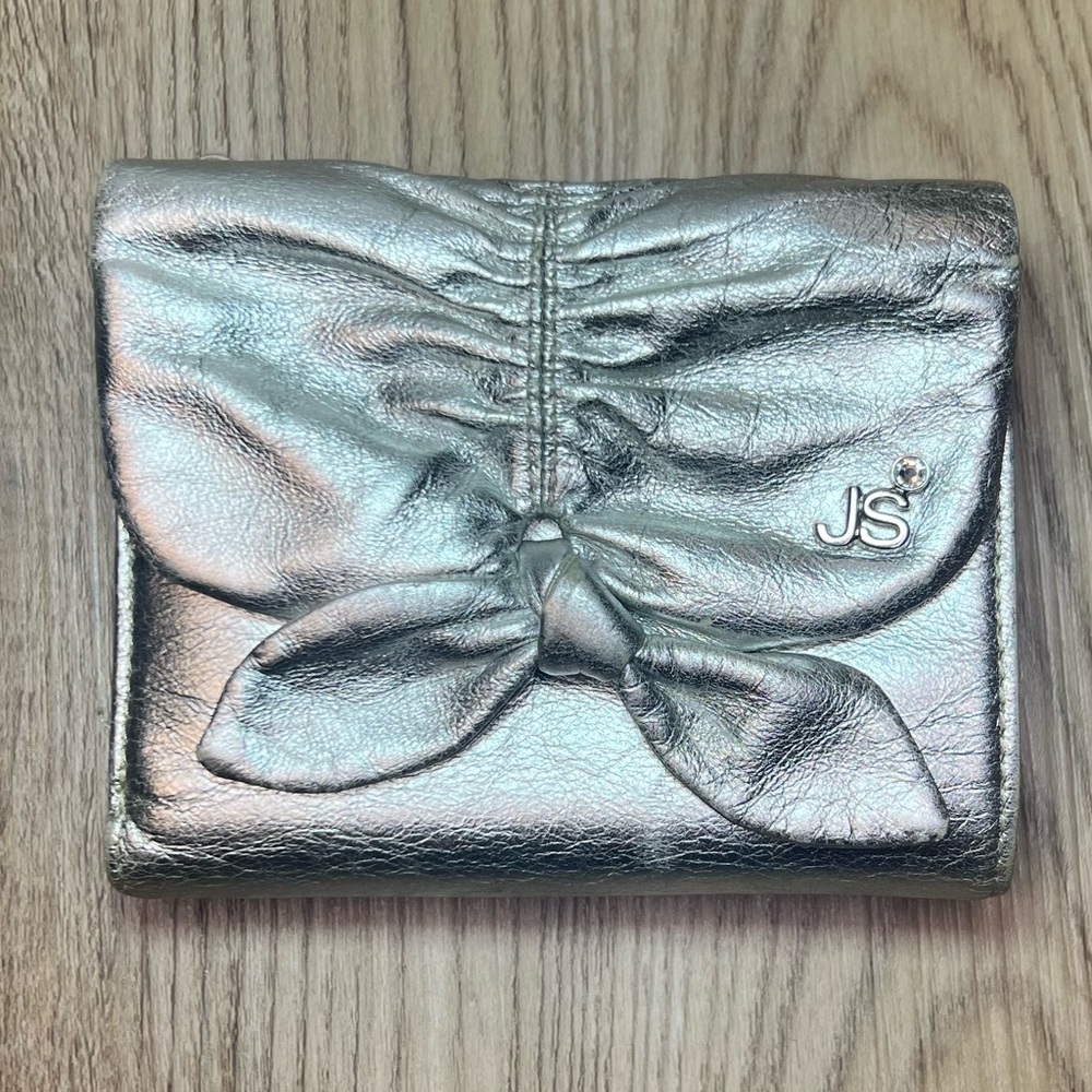 Rare Silver Ruched Wallet by Jill Stuart